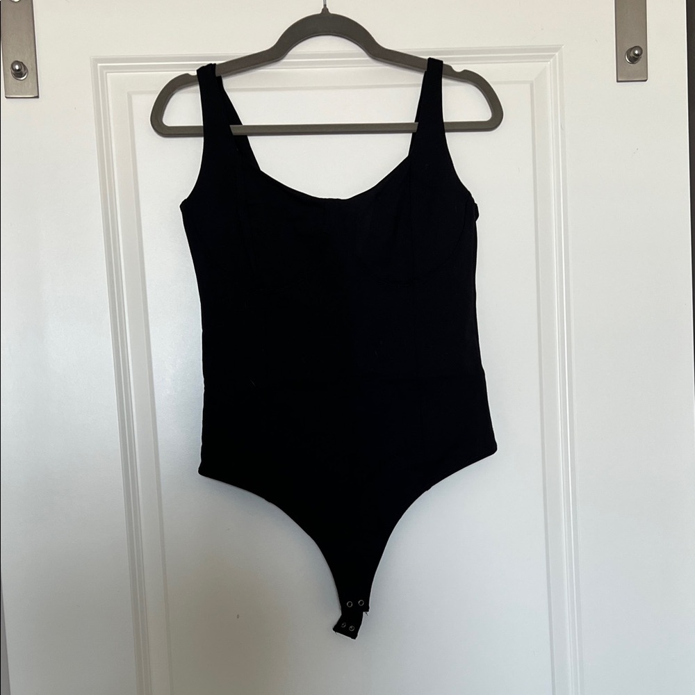 Abercrombie & Fitch corset bodysuit, black